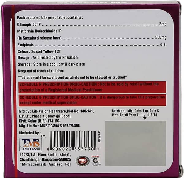 Glimstin M 2 Strip Of 15 Tablets