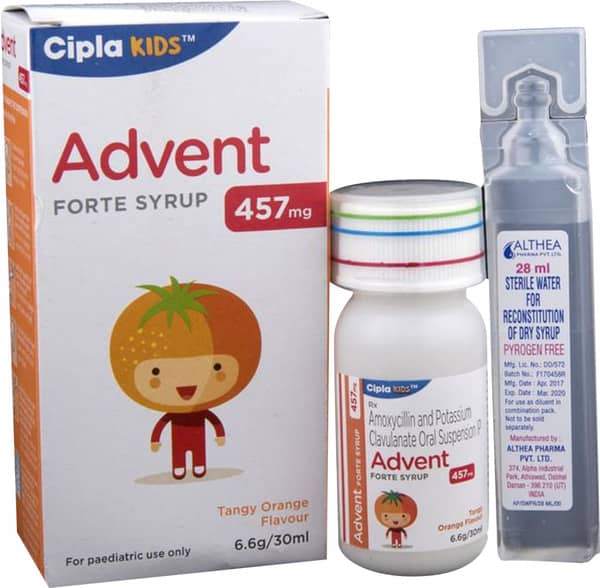 Advent Forte 457mg Tangy Orange Flavour Bottle Of 30ml Dry Syrup