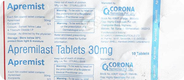 Apremist 30mg Strip Of 10 Tablets