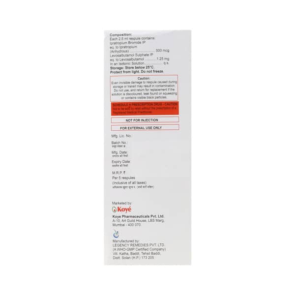 Spirovent I 2.5Ml Packet Of 5 Respules