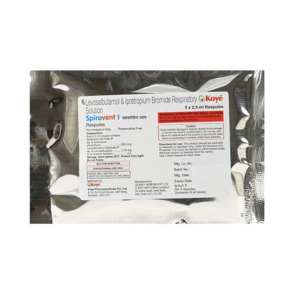 Spirovent I 2.5Ml Packet Of 5 Respules