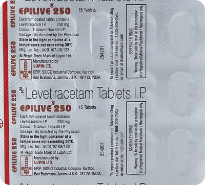 Epilive 250mg Strip Of 15 Tablets