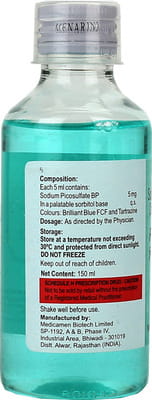 Piclin 5mg Saunf Elaichi Flavour Bottle Of 150ml Oral Solution