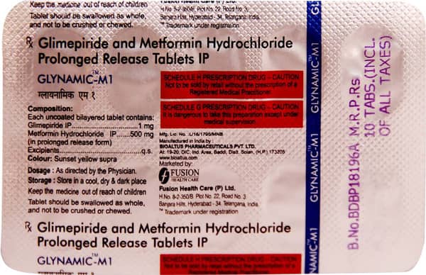 Glynamic M 1mg Strip Of 10 Tablets