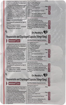 Rozat Cv 10mg/75mg Strip Of 10 Capsules