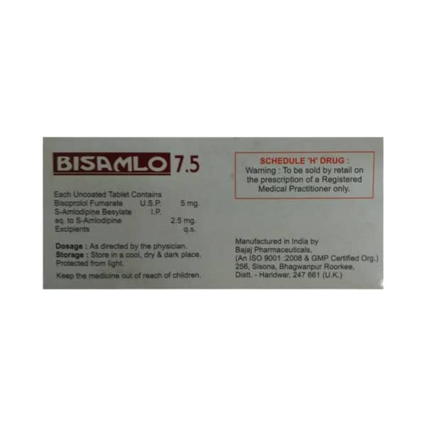 Bisamlo 7.5mg Strip Of 10 Tablets