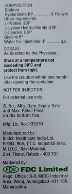 Hymoist 0.1% Bottle Of 10ml Eye Drops