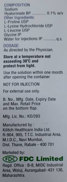Hymoist 0.1% Bottle Of 10ml Eye Drops