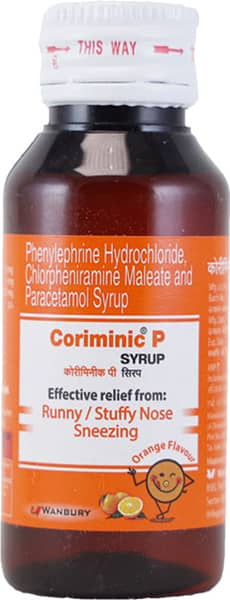 Coriminic P Orange Flavour Bottle Of 60ml Syrup