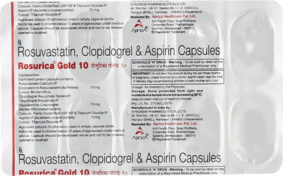 Rosurica Gold 10mg Strip Of 10 Capsules