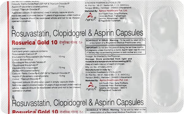 Rosurica Gold 10mg Strip Of 10 Capsules