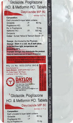 Dayclazide Mp 80mg Strip Of 10 Tablets