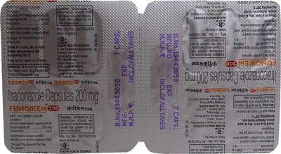 Fungikem 200mg Strip Of 7 Capsules