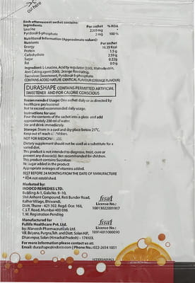 Durashape Orange Flavour Sachets 4.5gm