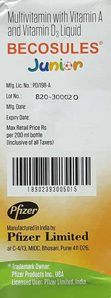 Becosules Junior Orange Liquid 200ml