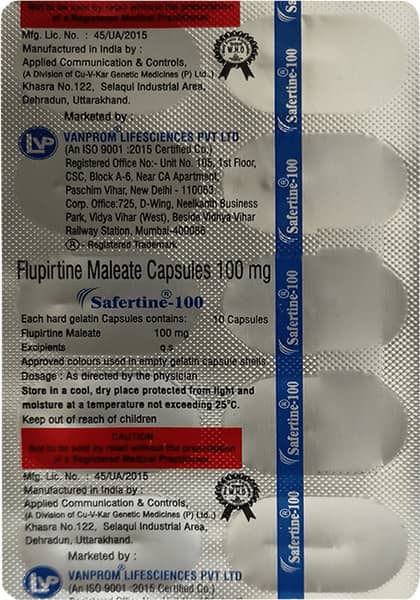 Safertine 100Mg Strip Of 10 Capsules