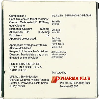 The Cal Plus Strip Of 15 Tablets