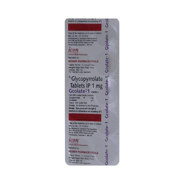 Gcolate 1mg Strip Of 10 Tablets