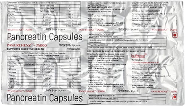 Pancrehenz 25000 Strip Of 10 Capsules