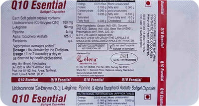 Q10 Esential Strip Of 10 Capsules