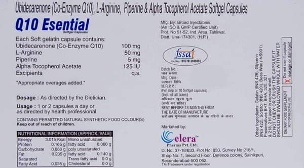 Q10 Esential Strip Of 10 Capsules
