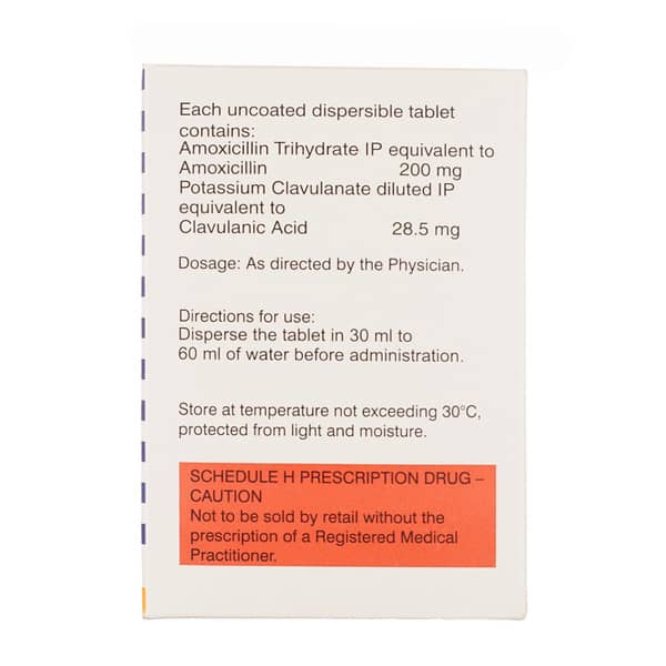 Moxclav Bd 228.5mg Distab Strip Of 10 Tablets