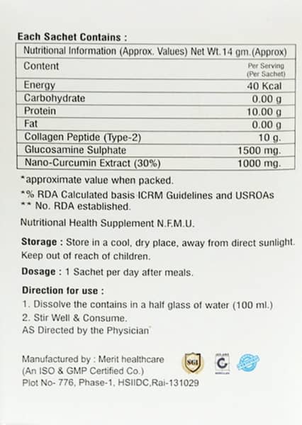 Cartiboost Orange Flavour Sugar Free Sachet Of 14Gm Oral Powder