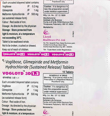 Vogloyd 3d 1.2mg Strip Of 15 Tablets