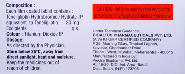 Eriglip 20Mg Strip Of 10 Tablets