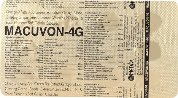 Macuvon 4g Strip Of 10 Capsules