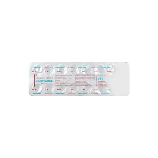 Carpigrel 75Mg Strip Of 14 Tablets