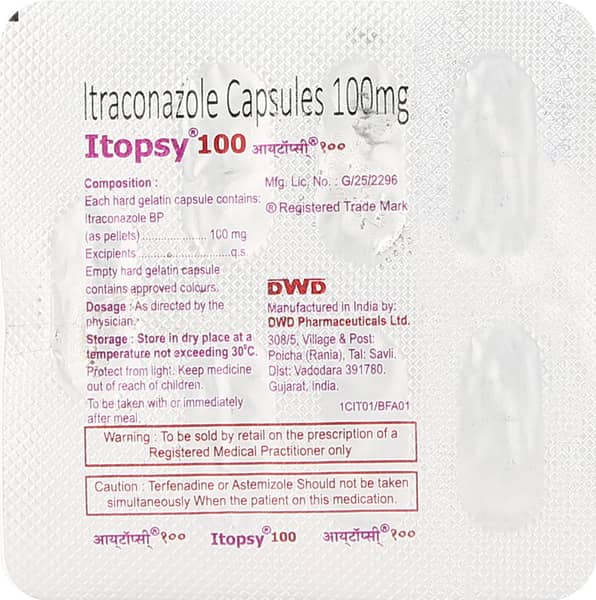 Itopsy 100mg Strip Of 7 Capsules