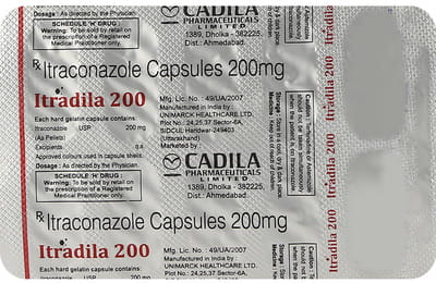 Itradila 200mg Strip Of 10 Capsules