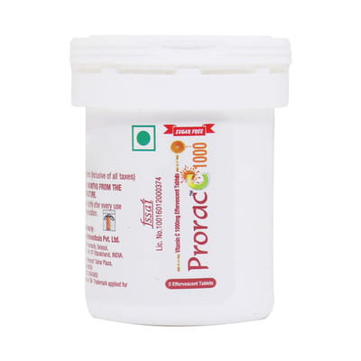 Prorac C 1000mg Sugar Free Bottle Of 20 Effervescent Tablets