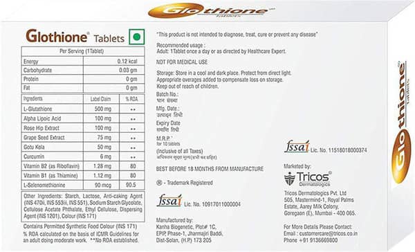 Glo Thione Strip Of 10 Tablets