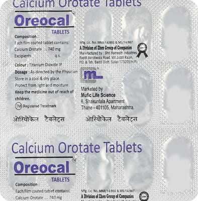 Oreocal Strip Of 15 Tablets