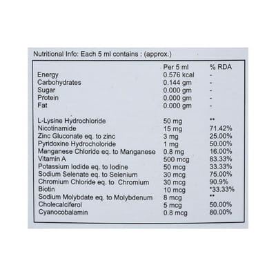 Vivoz Sugar Free Bottle Of 200ml Syrup