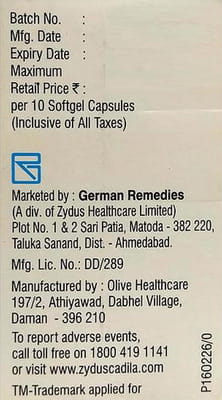 Folsafe D Strip Of 10 Capsules