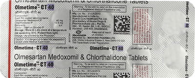Olmetime Ct 40mg Strip Of 10 Tablets