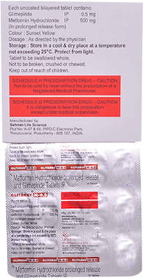 Glitaray M 0.5mg Strip Of 15 Tablets