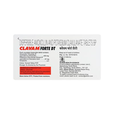 Clavam Forte Dt Strip Of 10 Tablets
