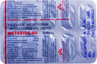 Metazide 80mg Strip Of 10 Tablets