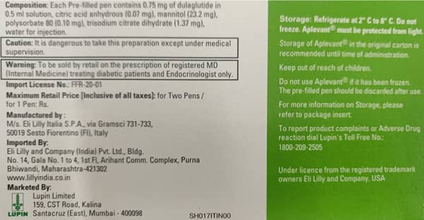 Aplevant 0.75mg Pre-Filled Pen
