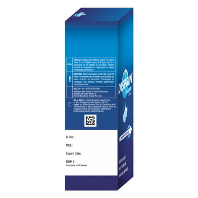 Disprin Regular 325mg Strip Of 10 Effervescent Tablets