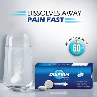 Disprin Regular 325mg Strip Of 10 Effervescent Tablets
