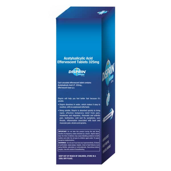 Disprin Regular 325Mg Strip Of 10 Effervescent Tablets