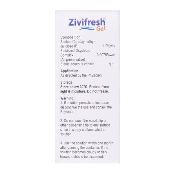 Zivifresh Gel Bottle Of 10Ml Eye Drops