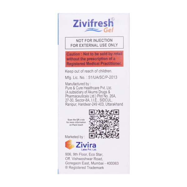 Zivifresh Gel Bottle Of 10Ml Eye Drops