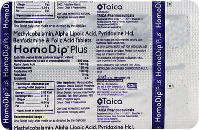 Homodip Plus Strip Of 10 Tablets