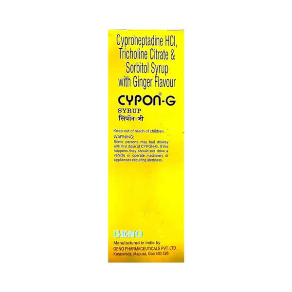 Cypon G Ginger Flavour Bottle Of 200ml Syrup